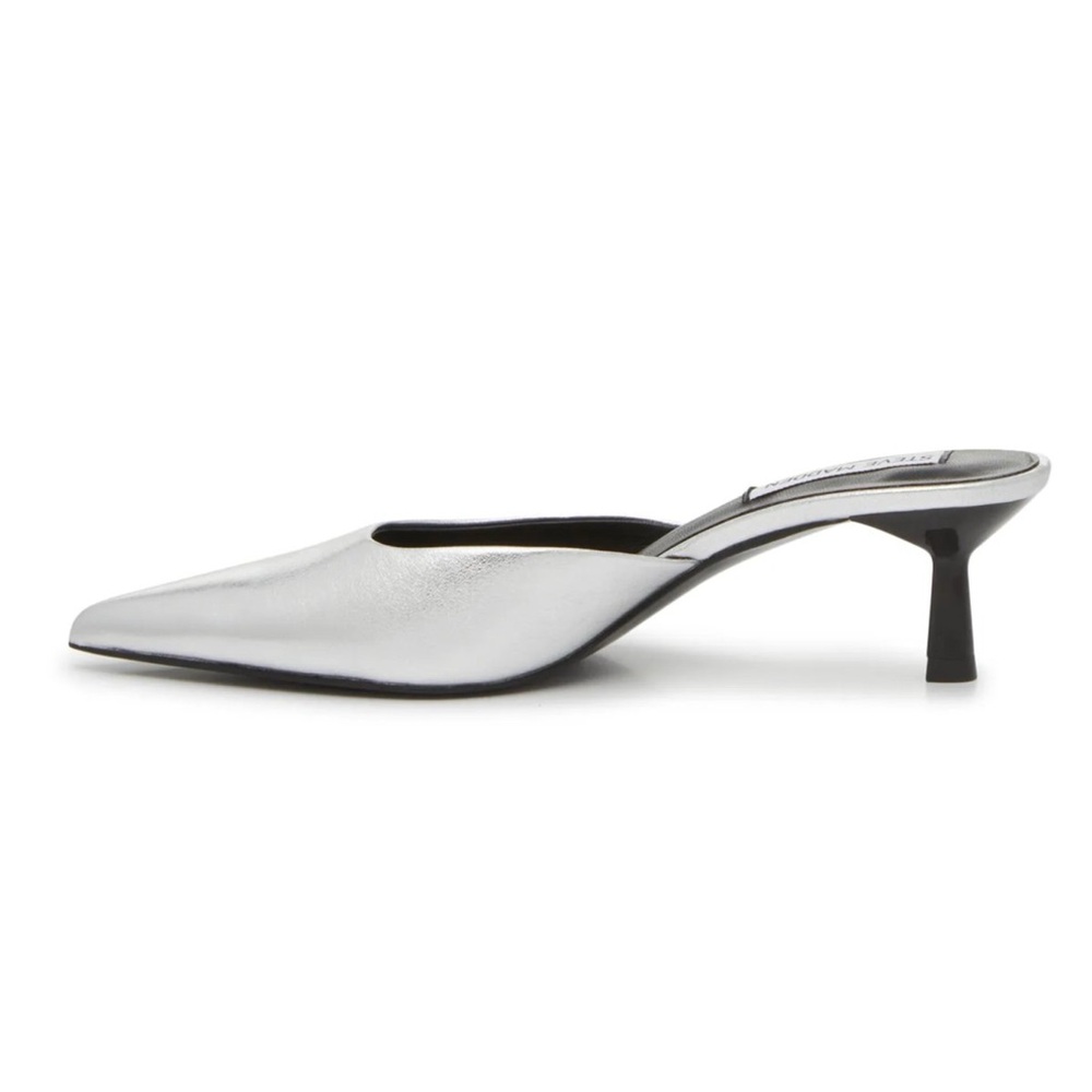 STEVE MADDEN • Silver Mules Pumps Heels - Picture 3 of 11